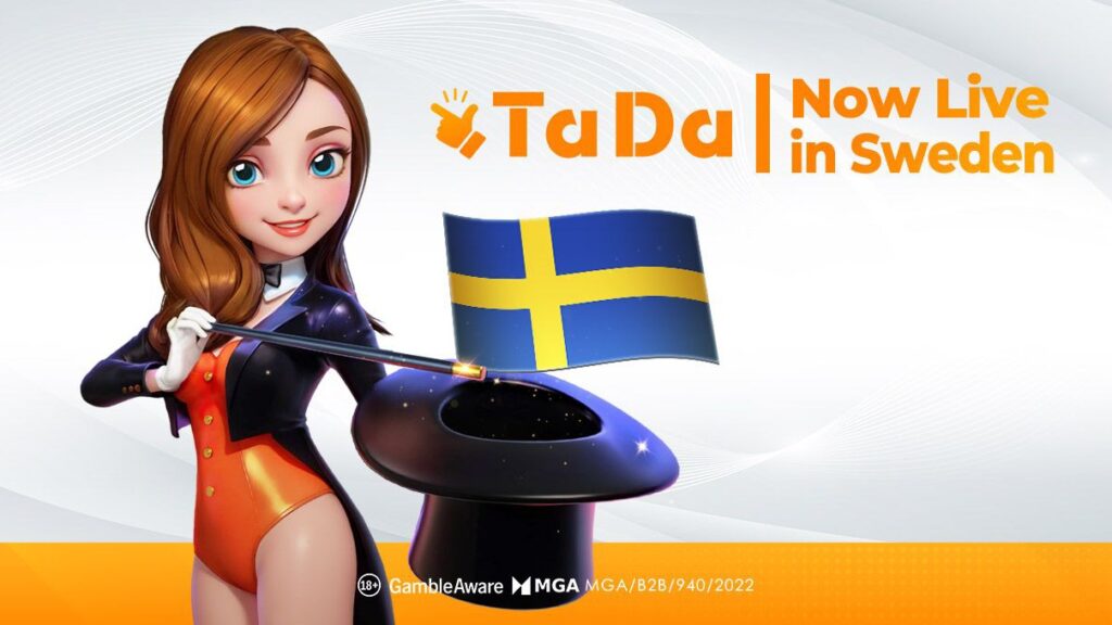 TaDa Gaming announces arrival in Swedish regulated market
