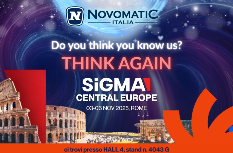 Novomatic Italia al Sigma Central Europe a Roma, dal 3 al 6 novembre