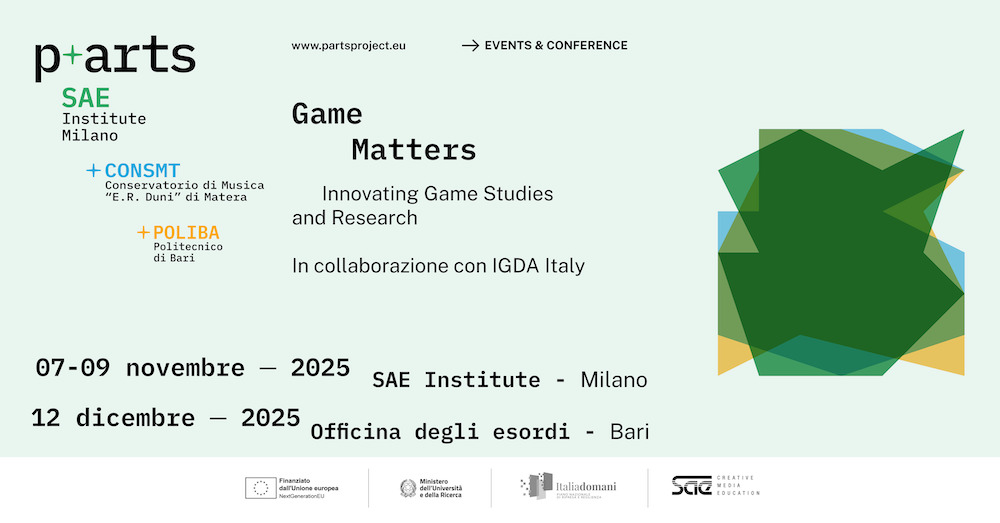 Game Matters: il progetto dedicato ai videogiochi promosso da Sae Institute e Ue