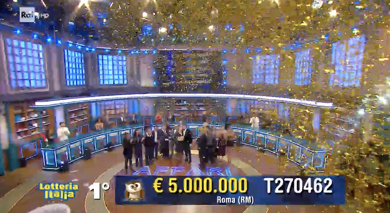 Lotteria Italia 2025, Roma festeggia col primo premio da 5 milioni di euro