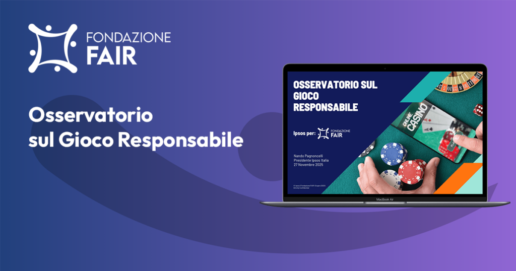 Gioco responsabile, ricerca Ipsos-Fondazione Fair: ‘comunicazione poco efficace, solo 1 italiano su 3 ricorda i messaggi’