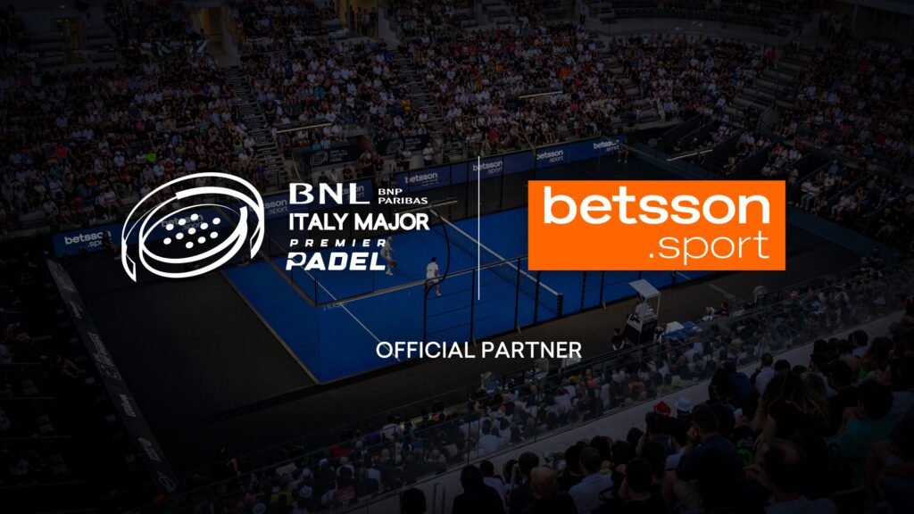 Betsson official partner del Bnl Italy Major Premier Padel di Roma