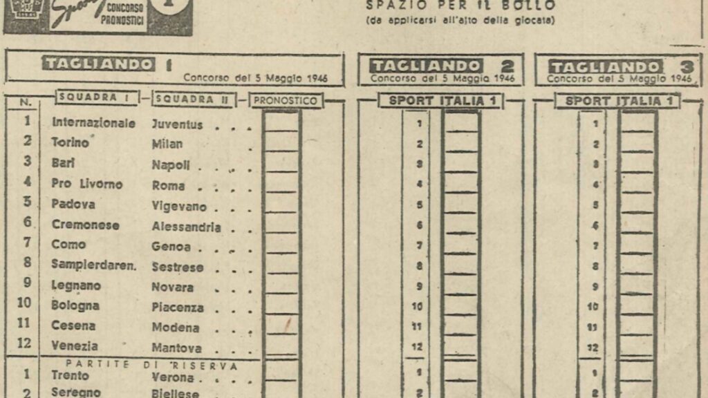 Sisal celebra gli 80 anni della Schedina, icona dello sport italiano