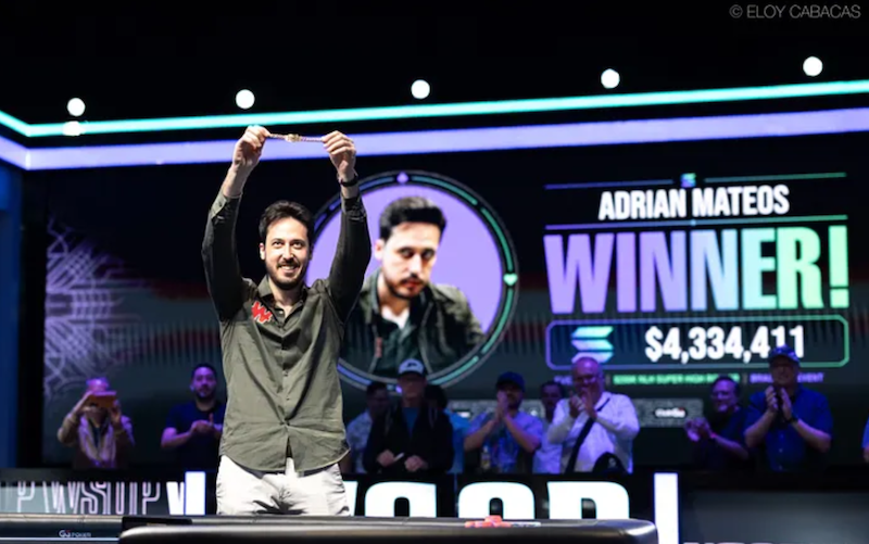 Adrian Mateos nella storia: sesto Wsop bracelet, 10 milioni in un mese e oltre 67 in carriera