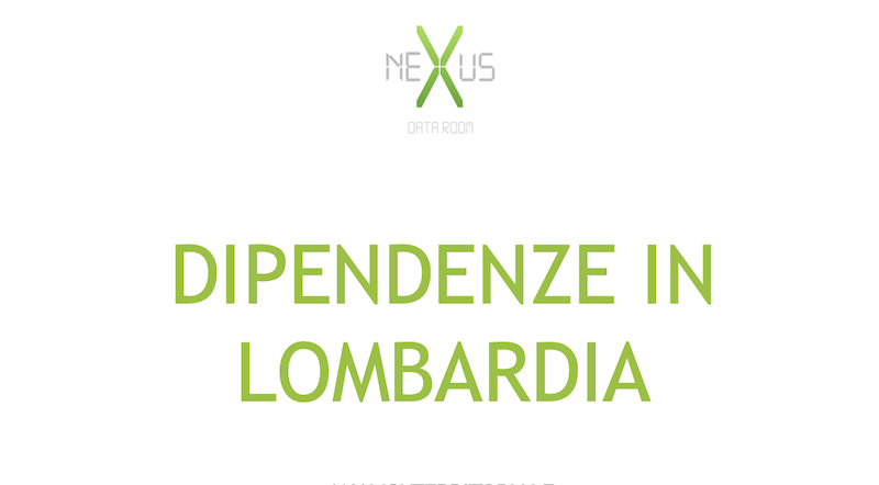 Data Room Nexus: oltre 40mila persone prese in carico per dipendenze in Lombardia nel 2024