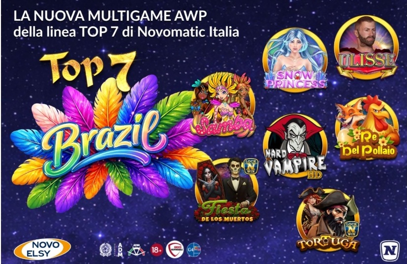 Novomatic Italia: Top 7 Brazil, il nuovo multigame a ritmo di samba